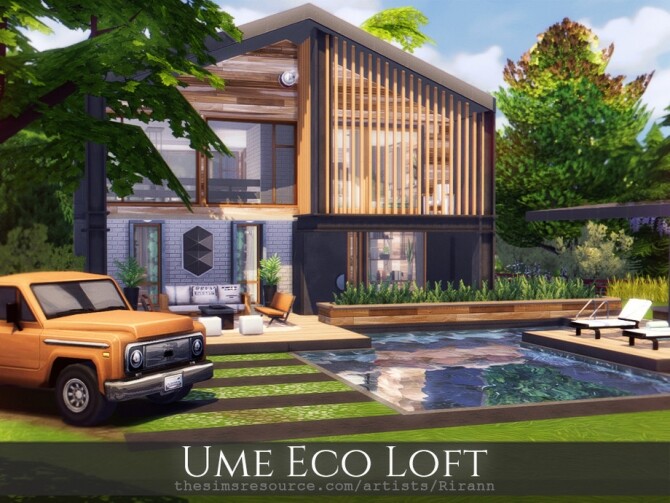 Sims 4 Ume Eco Loft by Rirann at TSR