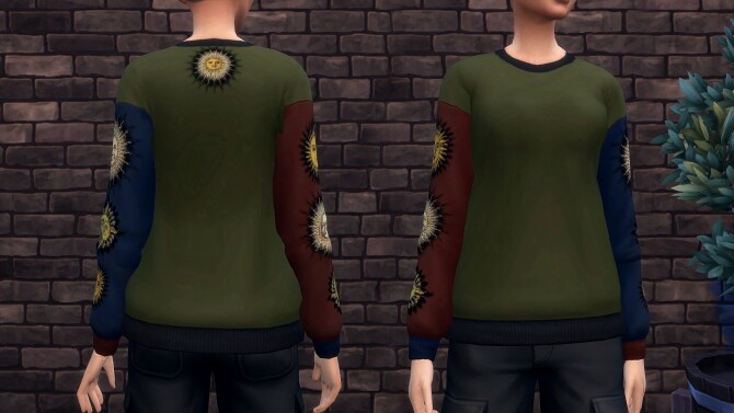 Sims 4 Colourful Sun Sweatshirt by SimSlayer421 at Mod The Sims