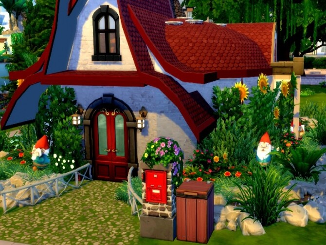 Sims 4 Mashroom house by GenkaiHaretsu at TSR