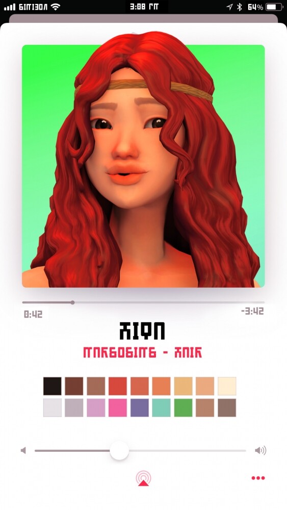 Sims 4 Hita hair at Marso Sims