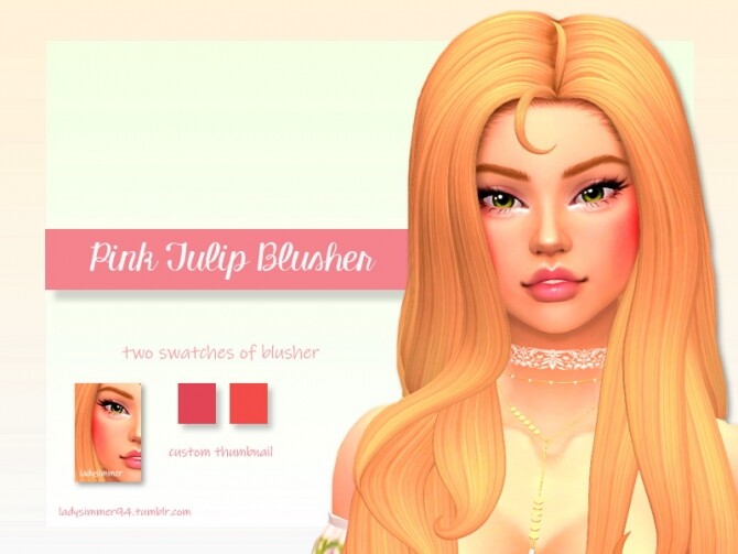 Sims 4 Pink Tulip Blusher by LadySimmer94 at TSR