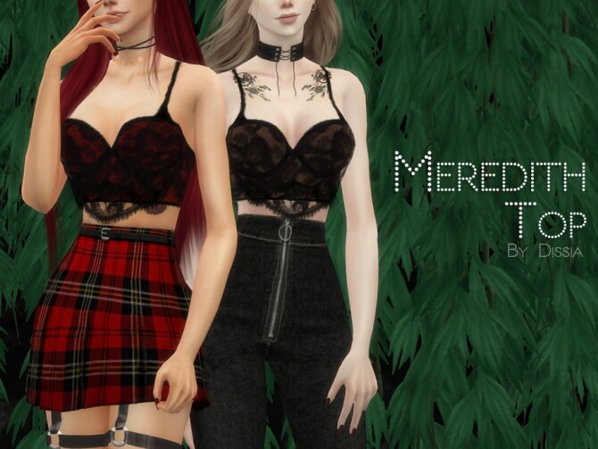 Sims 4 Meredith Top by Dissia at TSR