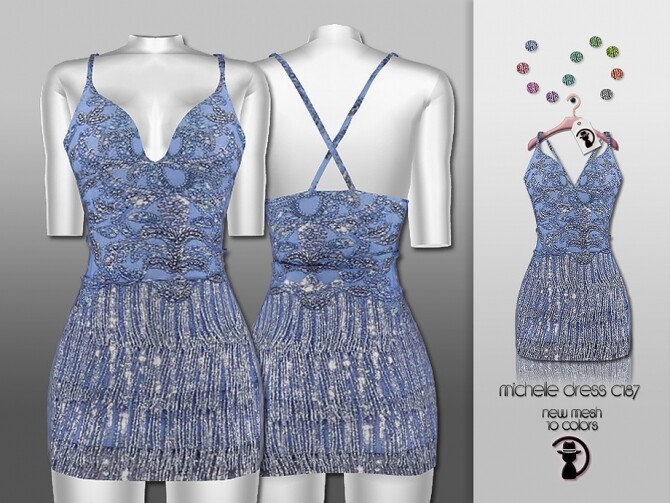 Sims 4 Michelle Dress C187 by turksimmer at TSR