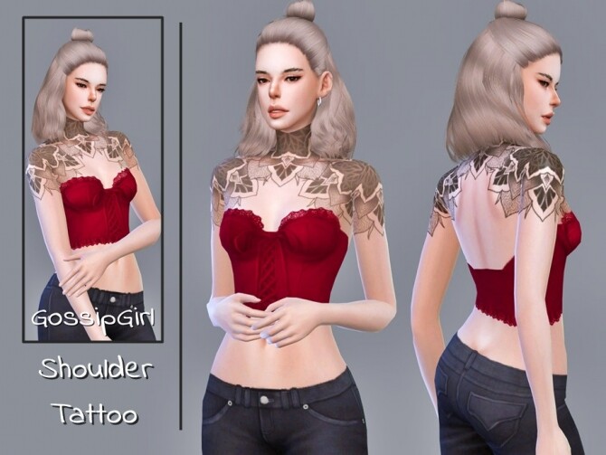 Sims 4 Shoulder Tattoo by GossipGirl S4 at TSR