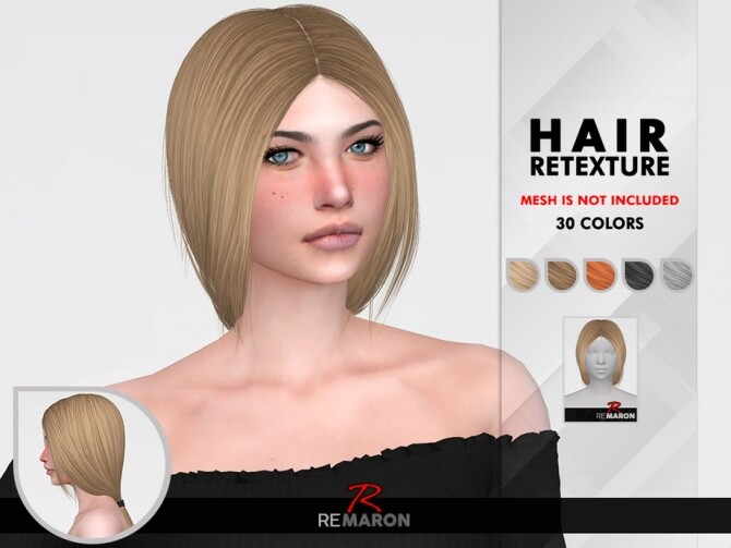 Sims 4 Rosie Hair Retexture by remaron at TSR