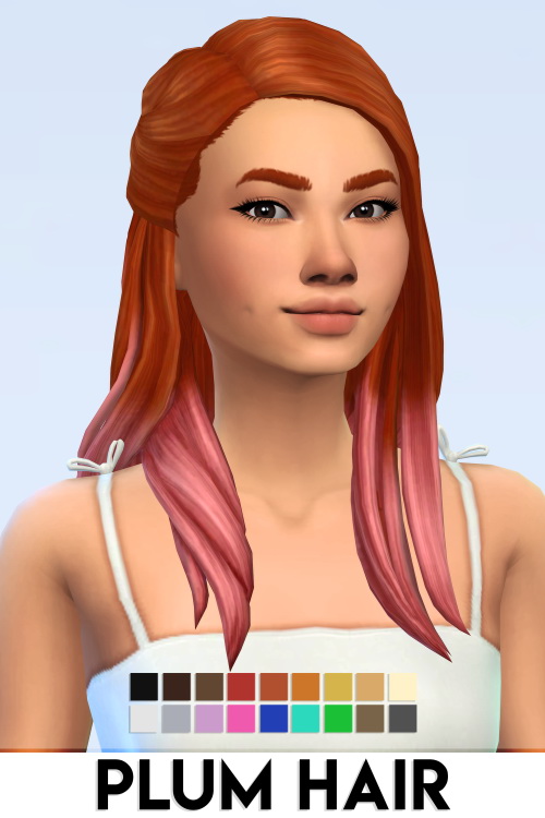 Sims 4 PLUM HAIR at Vikai