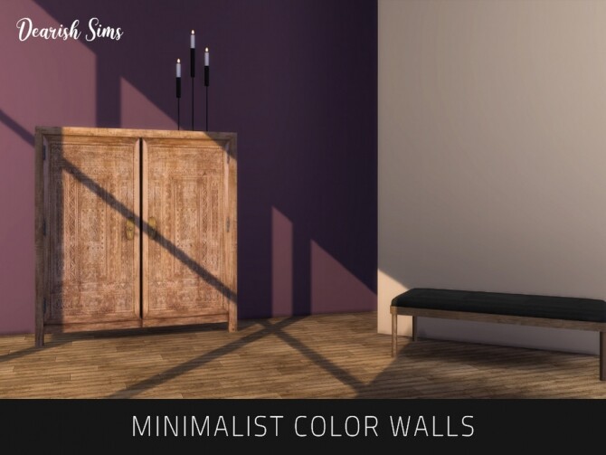 Sims 4 Minimalist Color Wall by Dearish at TSR