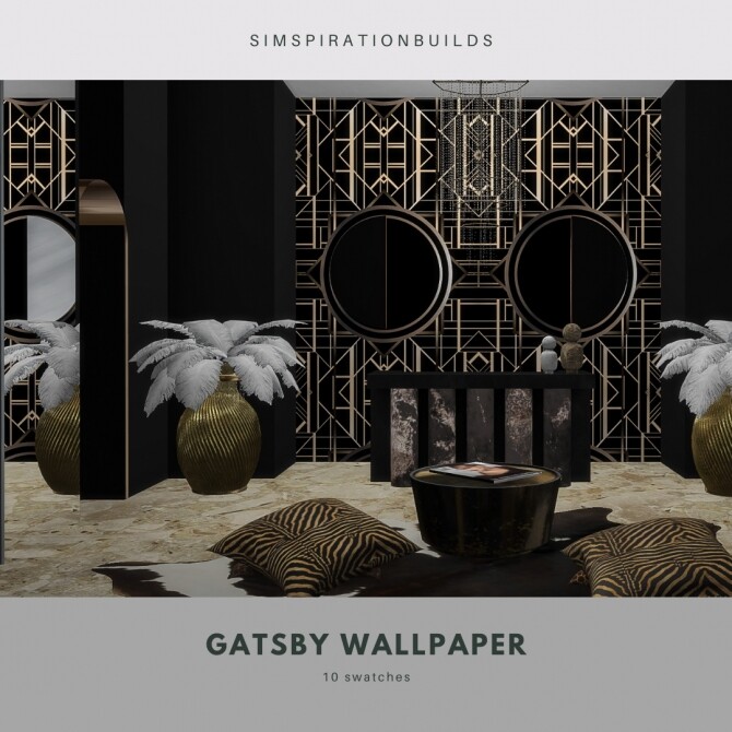 Sims 4 Gatsby wallpaper at Simspiration Builds