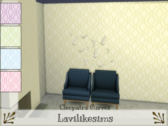 Sims 4 Cleopatra Curves Wallpaper by lavilikesims at TSR