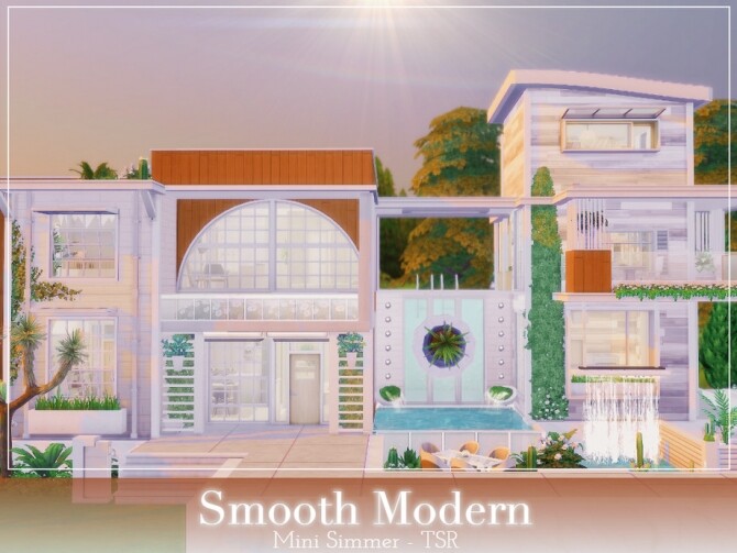 Sims 4 Smooth Modern house by Mini Simmer at TSR