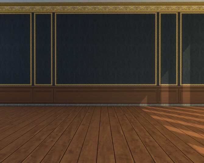 Sims 4 Royal Gilded Panelling With Wallpaper by Nutter Butter 1 at Mod The Sims