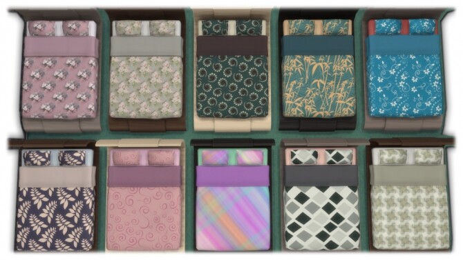 Sims 4 Hazy Lucidity bedding by Wykkyd at Mod The Sims