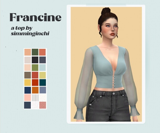 Sims 4 The Francine top at Simminginchi