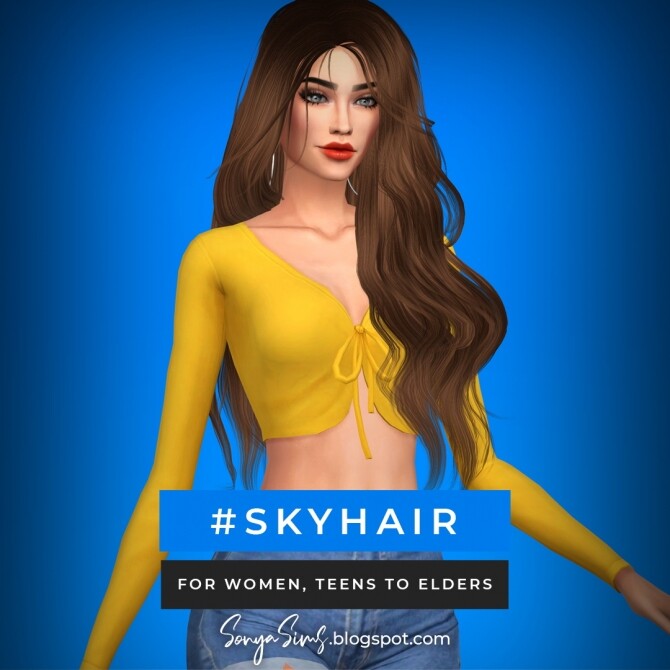 Sims 4 Coraline & Sky Hair + July Gifts at Sonya Sims