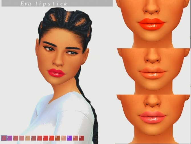 Sims 4 Eva lipstick v1 by lucysim300 at TSR
