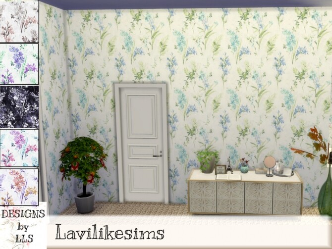 Sims 4 Botanical Wonder Wallpaper by lavilikesims at TSR