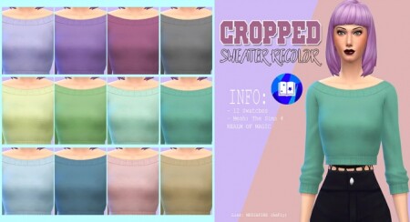 Cropped sweater recolor at Kass