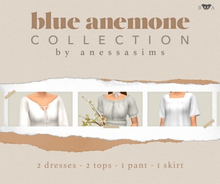 Blue Anemone Clothes Collection at Anessa Sims