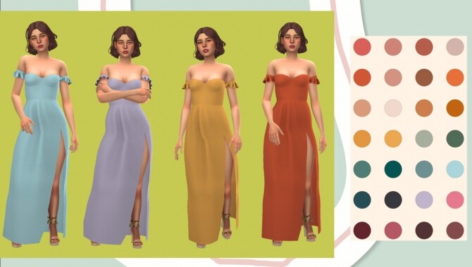 Sims 4 Christopher067′s Hallucinate dress recolored at Simminginchi