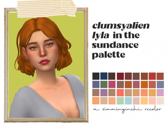 Sims 4 Clumsyalienn’s Lyla + Elle hair recolors at Simminginchi