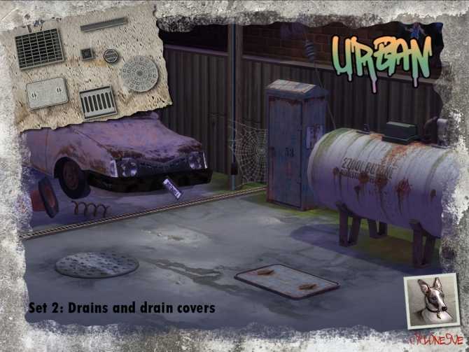 Urban Set 2 Drains and Drain Covers by Cyclonesue at TSR » Sims 4 Updates