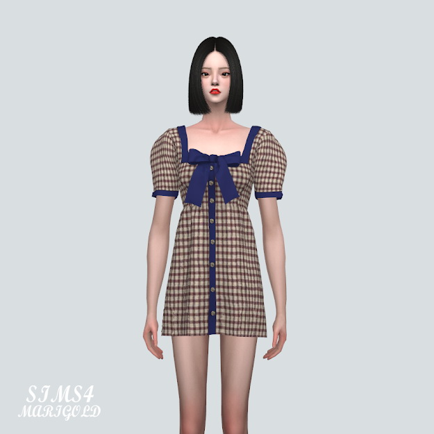 Sims 4 BB Ribbon Mini Dress at Marigold