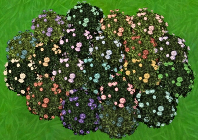 Sims 4 Bachelor Button Bush by Wykkyd at Mod The Sims