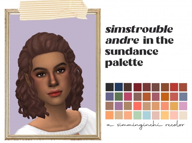 Sims 4 Simstrouble’s Andre hair recolors at Simminginchi
