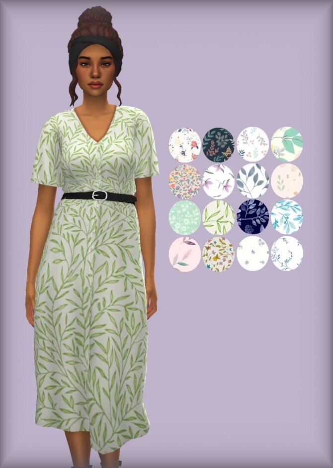 Sims 4 Clumsyalienn’s Amelia dress recolors at Simminginchi