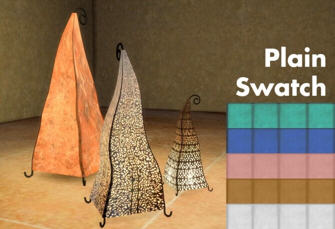 Sims 4 Recolors of Pouf, Moroccan slippers and lamp at Riekus13