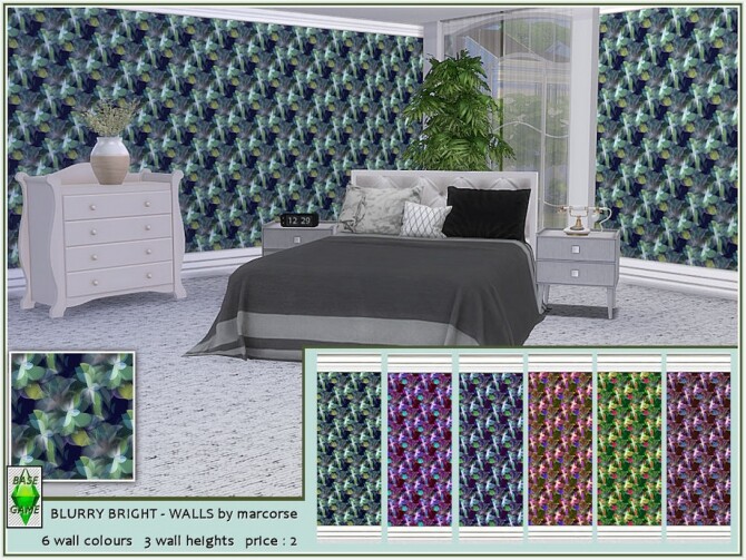 Sims 4 Blurry Bright Walls by marcorse at TSR