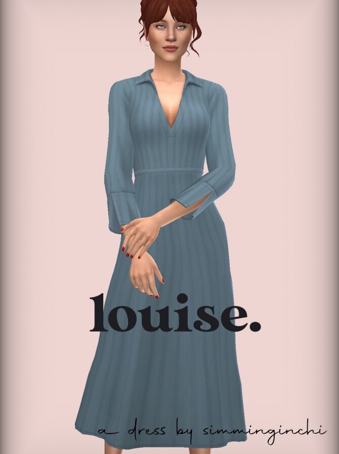 Sims 4 Louise dress at Simminginchi