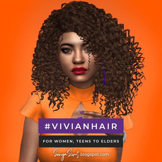 Sims 4 VIVIAN & MYRIAD HAIRS at Sonya Sims