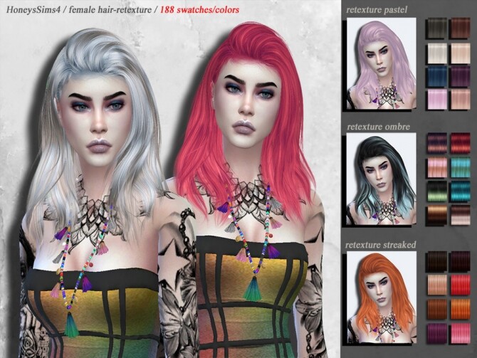 Sims 4 Wings tz0607 female hair retexture by HoneysSims4 at TSR