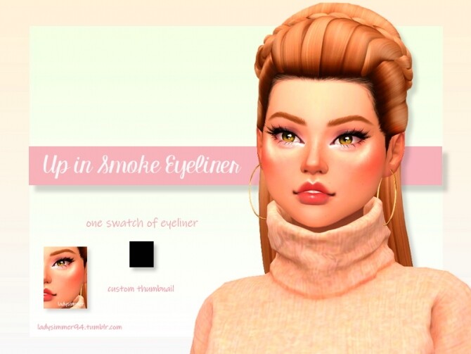 Sims 4 Up in Smoke Eyeliner by LadySimmer94 at TSR