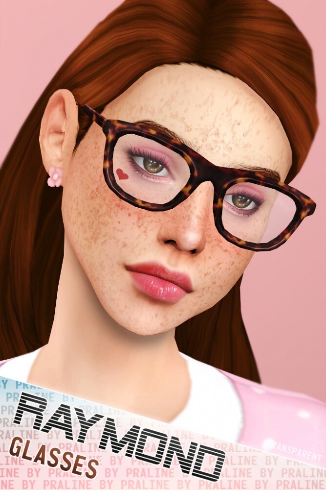 Sims 4 RAYMOND Glasses (Solid + Transparent) at Praline Sims