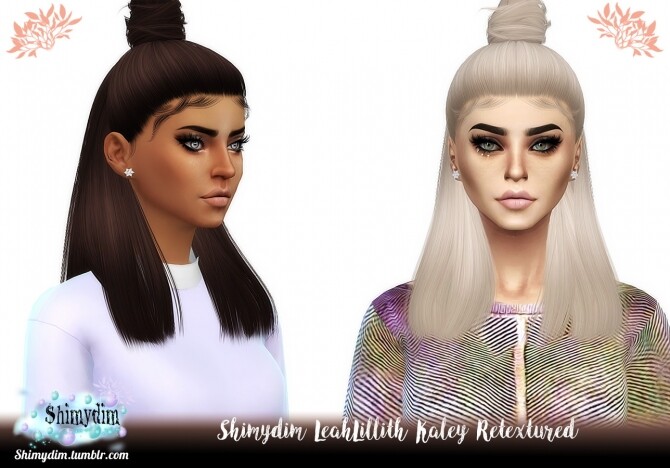 Sims 4 LeahLillith Kaley Hair Retexture Naturals + Unnaturals at Shimydim Sims