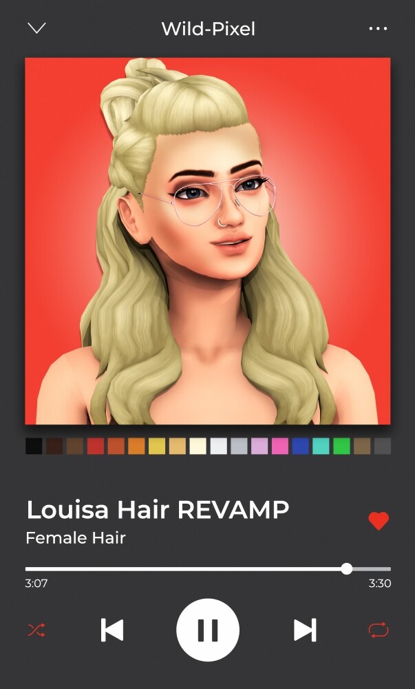 Sims 4 LOUISA HAIR REVAMP at Wild Pixel