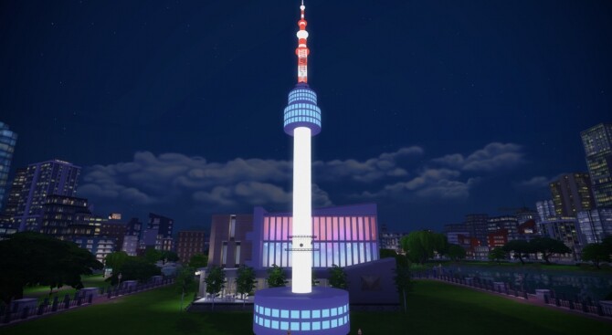 Sims 4 N Seoul Tower at Mochachiii
