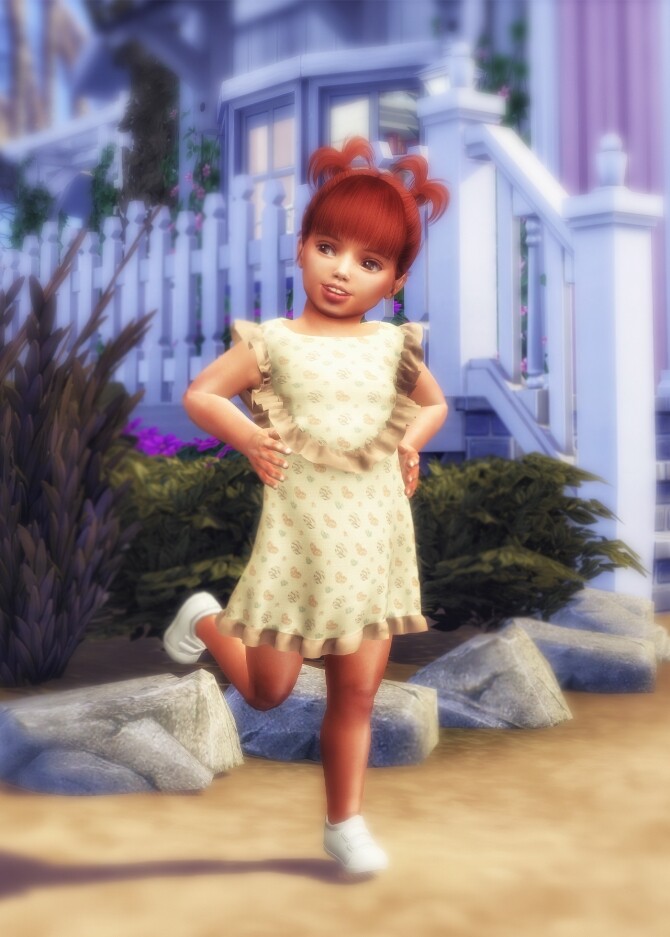 Sims 4 Toddler Ruffle dress at L.Sim