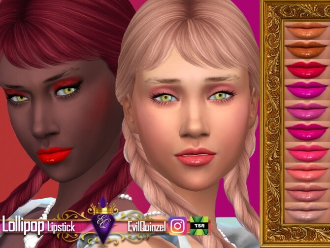 Sims 4 Lollipop Lipstick by EvilQuinzel at TSR