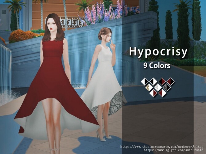 Sims 4 Hypocrisy dress by Arltos at TSR