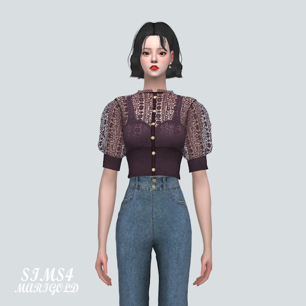 Sims 4 Lace Cardigan at Marigold