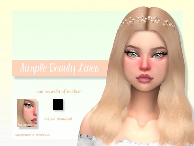Sims 4 Simple Beauty Liner by LadySimmer94 at TSR