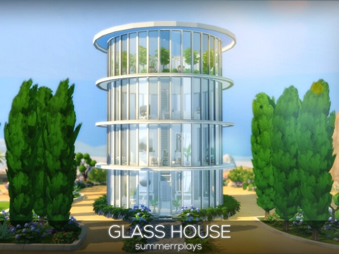 Sims 4 Glass house by Summerr Plays at TSR