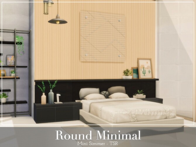 Sims 4 Round Minimal Home by Mini Simmer at TSR