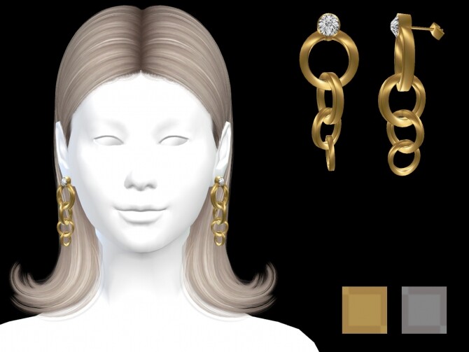 Sims 4 Diamond Earrings 02 at Luxuriah Sims