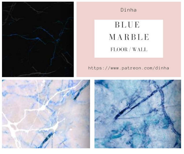 Sims 4 Blue Marble Collection: Floor & Wall at Dinha Gamer