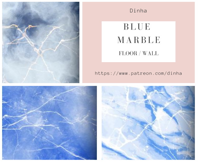 Sims 4 Blue Marble Collection: Floor & Wall at Dinha Gamer
