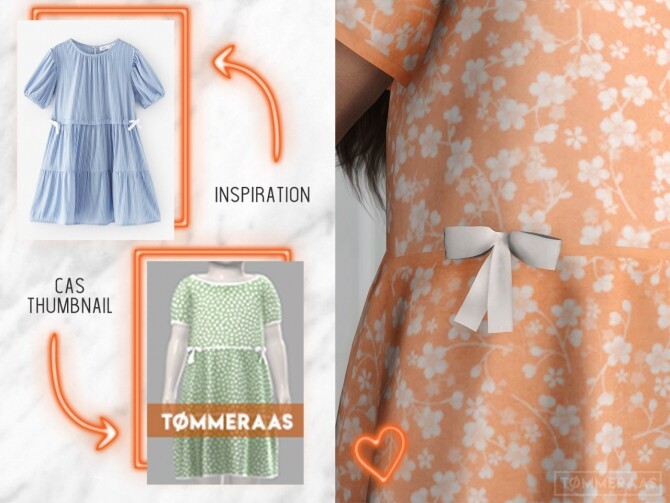 Sims 4 Layered Bow Dress #15 at TØMMERAAS